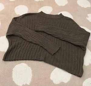 American Eagle ribbed knit cropped sweater thumbnail 1