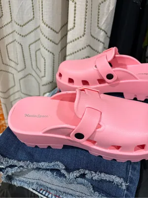 Platform Clog Slide Pink Women's Slip On Shoe Size 8 thumbnail 9