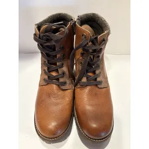 Bullboxer Carmen Combat Boots Booties Shoes Womens Size 8 Brown Leather Lace Up thumbnail 3