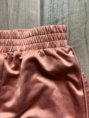 House of CB Wide Leg Satin Pants in Dusty Rose thumbnail 3