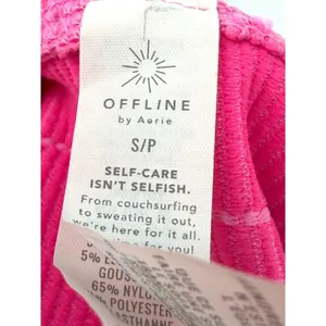 OFFLINE By Aerie Seamless Corset 2" Bike Shorts Women XS Hot Pink Barbiecore Gym thumbnail 9