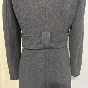 Anthropologie Elevenses Deep Woods Toggle Coat Wool Blend Faux Fur Gray size 10‎ thumbnail 10