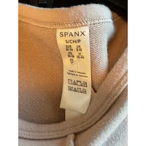 Spanx AirEssentials Oversized Long Sleeve Sweatshirt Crew Neck Tan Small thumbnail 3