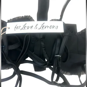 For Love and Lemons Cora heart bra sequin top NWT thumbnail 6