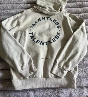 TALENTLESS Cream Hoodie with Circle Logo thumbnail 2
