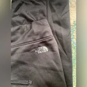 North Face women’s black fleece line bootcut pants, size large thumbnail 2