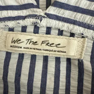 We the Free People One‎ Of the Boys Striped Tunic Top Shirt Size M Button Cotton thumbnail 10