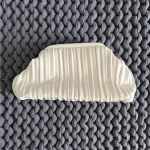 Pleated Dumpling Clutch White thumbnail 6