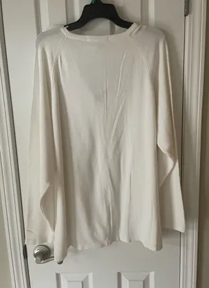 Chestnut Hill Solid White Cardigan, $20, Size 2X, B50 thumbnail 1