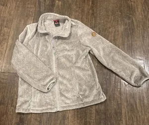 Gerry‎ Mountaineering Furry Fleece Zip Up Jacket Plush Tan Women's Size Large thumbnail 1