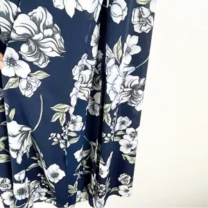 ALTAR’D STATE Blue Floral Smocked Bodice On/Off Shoulders Side Split Dress Small thumbnail 8