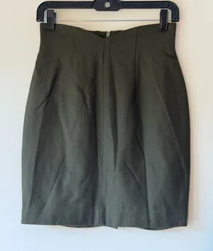 bossini Vintage Dark Green High Waist Pencil Skirt thumbnail 1