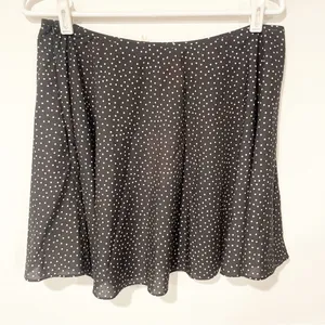 Solid & Striped Womens Size Large Polka Dotted Circle Skirt Swing‎ Black NEW thumbnail 5