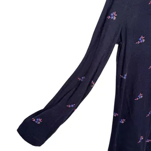 Lucky Brand Black Colorful Floral Embroidered Tunic Top Size S thumbnail 5