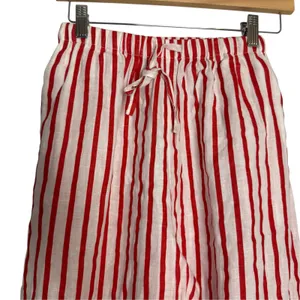 Aexae Revolve Red White Striped Linen Drawstring High Rise Wide Leg Pants Small thumbnail 5