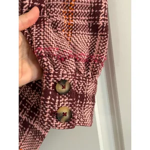 Anthropologie Hudson Plaid Shirt Jacket Pink Plaid Button Down Shacket Size M thumbnail 10