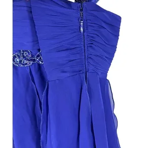 Y2K Fairy‎ Grunge Midi Dress 3/4 Blue Purple Beaded Coquette Angel Empire Waist thumbnail 11
