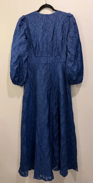 Abbey Glass Brooke Gown Navy Cloud Organza Long Sleeve V-Neck Dress Navy thumbnail 6