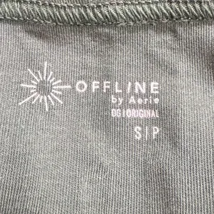 Offline by Aerie Green Ribbed Cropped Tank Top Women’s Small thumbnail 2