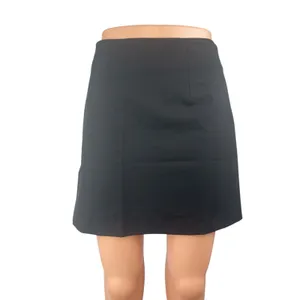 DJERF Avenue Women's Black High Waisted Mini Skater Flare A-Line Skirt Size M thumbnail 2