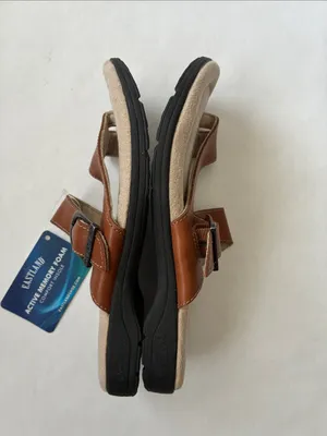 Eastland Women’s Tan Brown Buckle Comfort Slide Sandals thumbnail 7