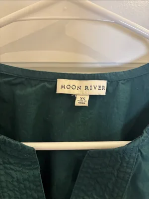 Moon River XS Green Ruffle Tiered Cotton Maxi Dress thumbnail 3