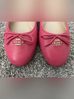 Women’s Coach Alina Leather Ballet Flats Shoes Pink Size 11 thumbnail 2