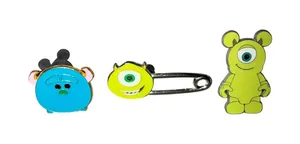 Disney Monsters Inc Pin Lot Sulley Tsum Mike Safety Pin Vinylmation Park Series thumbnail 1