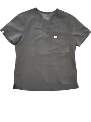 Women’s Figs scrub top black size Large Catarina one pocket shirt thumbnail 2