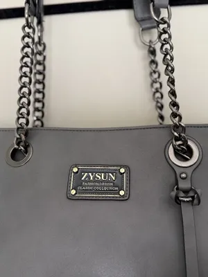 Zysun Women's 15" Laptop Tote Bag Grey thumbnail 4