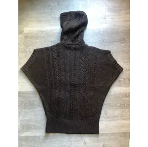 Vince Chunky Fisherman Knit Hooded Sweater Size S Alpaca Wool Blend thumbnail 2