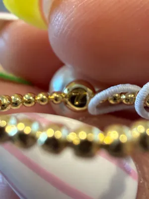 Tory Burch | Gold Plated & Pearl Beaded Band Ring | Size 7 thumbnail 4
