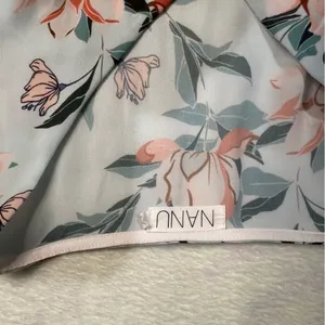 NANU Pink and Green Wrap Sundress with Flutter Sleeves thumbnail 5