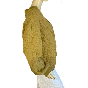 Mecloth Olive Green Quilted Knit V Neck Cardigan (Xl) thumbnail 5
