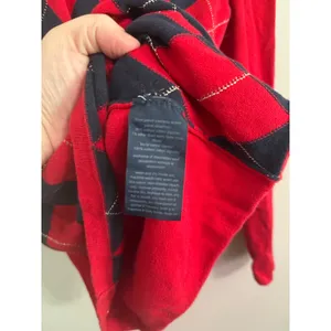 Tommy Hilfiger Women's‎ Red Navy Argyle V Neck Sweater Long Sleeve M thumbnail 5