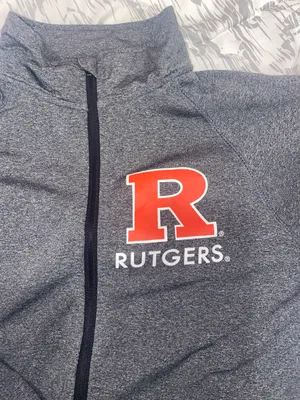 Rutgers Gray And Black Athletic Zip Up Jacket Size M thumbnail 3
