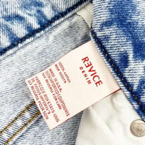 Revice Denim Frontrunner High Rise Distressed Straight Leg Jeans Grand Prix Light Wash thumbnail 15