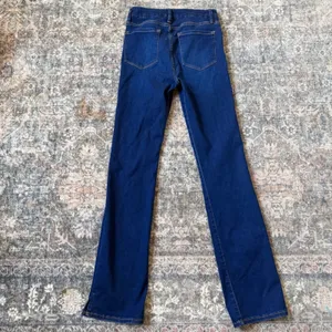FRAME Le Mini Boot Jeans Dark Indigo High Rise Slit Hem Size 28 thumbnail 3