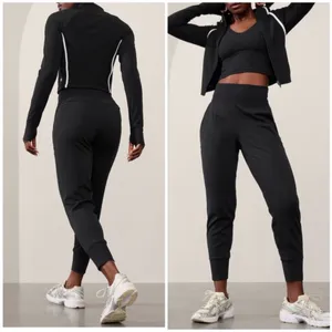 Athleta Venice high rise jogger pants black small thumbnail 2