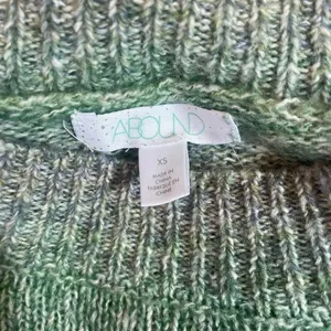 Abound Women Sweater XS Ombre Green Heather Knit Crewneck Minimalist‎ Cozycore thumbnail 2