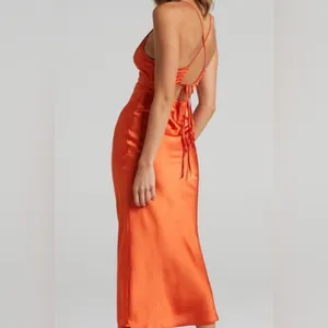 Reverse Stella Orange Midi Dress thumbnail 3
