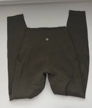 olive green lululemon leggings w/ pockets thumbnail 1