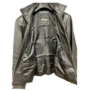 Wilson’s Leather Maxima Genuine Black Lined Leather Zip Up Jacket with Pockets thumbnail 4