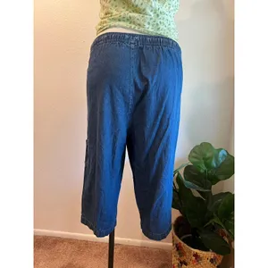 Low Rise Jort Cargo Denim 100% Cotton Capri Pants Size XL Women's 90s Y2K thumbnail 4