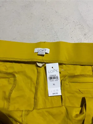 Loft NWT Tie-Waist Shorts Yellow XL cotton MSRP $50 thumbnail 8