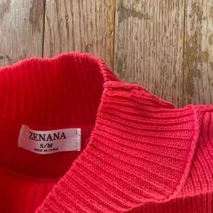 Zenana red boxy fit ribbed sweater pullover thumbnail 6