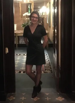 ZARA Green Velvet Dress thumbnail 4