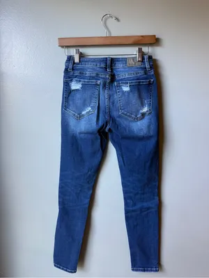 BKE Stella Distressed Skinny Jeans Size 25 Medium Wash Ripped Denim thumbnail 6