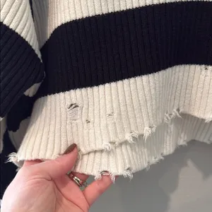 Princess Polly London Bridge Striped Distressed Sweater size XS/S thumbnail 4