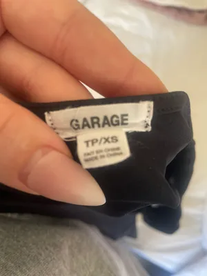 Garage Black Long Sleeve Crop Top thumbnail 3